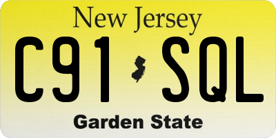 NJ license plate C91SQL