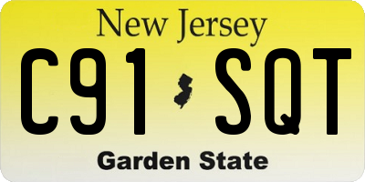 NJ license plate C91SQT