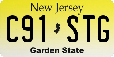 NJ license plate C91STG
