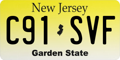 NJ license plate C91SVF