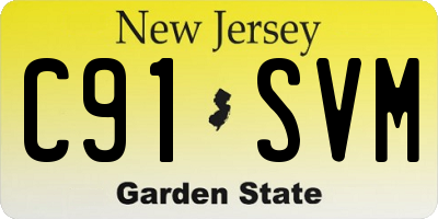 NJ license plate C91SVM