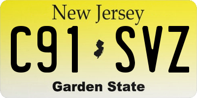 NJ license plate C91SVZ