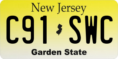 NJ license plate C91SWC