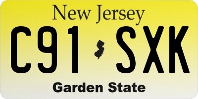 NJ license plate C91SXK