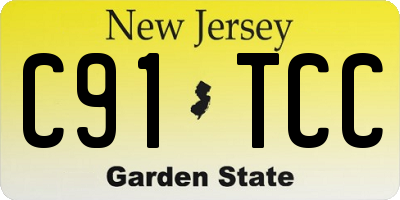 NJ license plate C91TCC