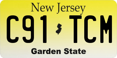 NJ license plate C91TCM
