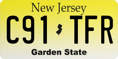 NJ license plate C91TFR
