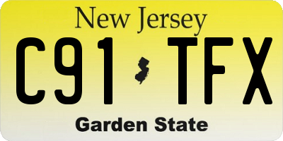 NJ license plate C91TFX