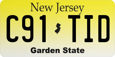 NJ license plate C91TID