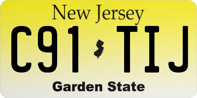 NJ license plate C91TIJ
