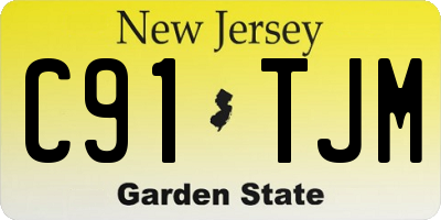 NJ license plate C91TJM