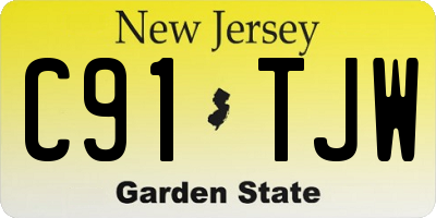 NJ license plate C91TJW