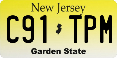 NJ license plate C91TPM