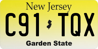 NJ license plate C91TQX