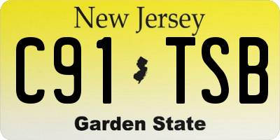 NJ license plate C91TSB
