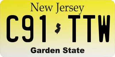 NJ license plate C91TTW