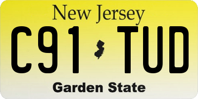 NJ license plate C91TUD