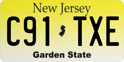 NJ license plate C91TXE