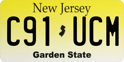 NJ license plate C91UCM