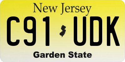 NJ license plate C91UDK