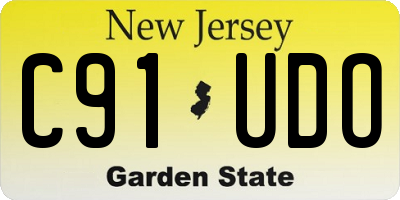 NJ license plate C91UDO