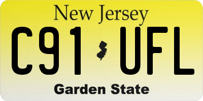 NJ license plate C91UFL