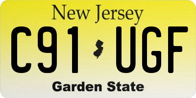 NJ license plate C91UGF