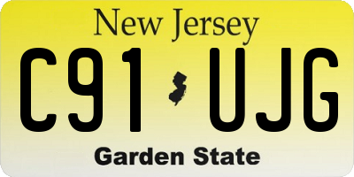NJ license plate C91UJG