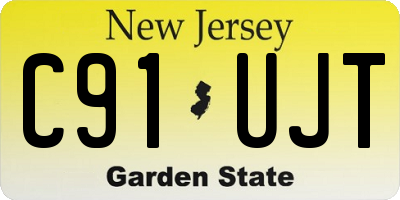 NJ license plate C91UJT