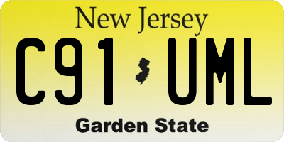 NJ license plate C91UML