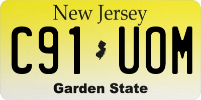 NJ license plate C91UOM
