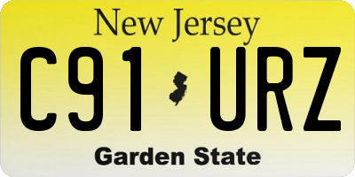 NJ license plate C91URZ