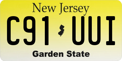 NJ license plate C91UUI