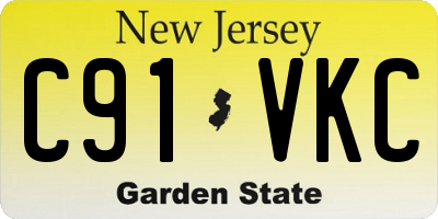 NJ license plate C91VKC