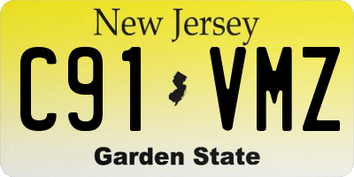 NJ license plate C91VMZ