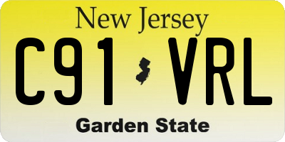 NJ license plate C91VRL
