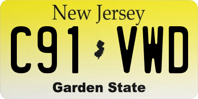 NJ license plate C91VWD