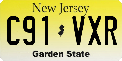 NJ license plate C91VXR