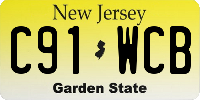 NJ license plate C91WCB