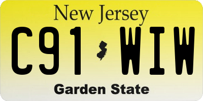 NJ license plate C91WIW