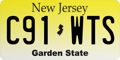 NJ license plate C91WTS