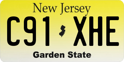 NJ license plate C91XHE