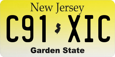 NJ license plate C91XIC