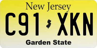 NJ license plate C91XKN