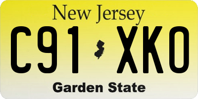 NJ license plate C91XKO