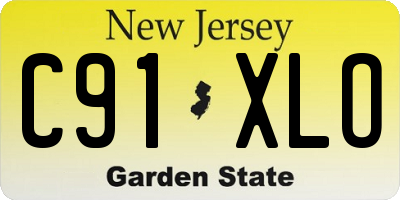 NJ license plate C91XLO