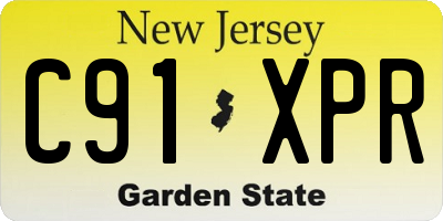 NJ license plate C91XPR