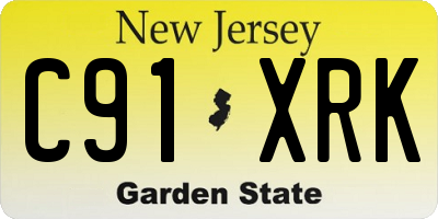 NJ license plate C91XRK