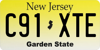 NJ license plate C91XTE