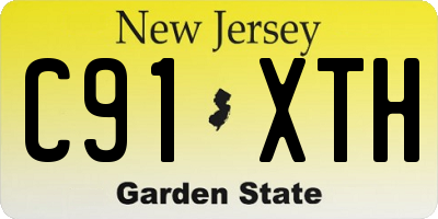 NJ license plate C91XTH